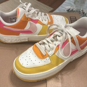 Nike Women's Sneakers - Pink, Orange, Yellow, White